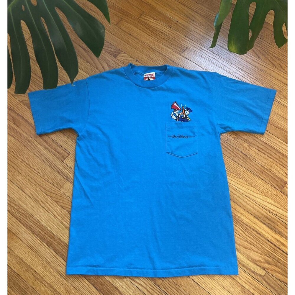 Vintage 90s S/M Disney Mickey Inc Donald Duck Single Stitch Pocket T-Shirt USA